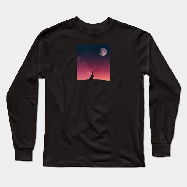 Honk at the moon Long Sleeve T-Shirt by dankdesigns